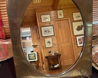 Antique STERLING Silver Framed Mirror