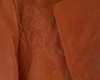 Vintage Scully Leatherware  Western Leather Jacket with Embroidered Design