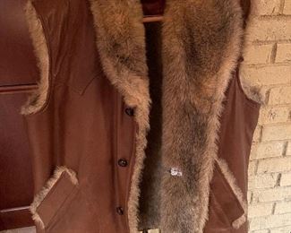 Leather and Faux Fur Vest-Brandon Colorado William Barry