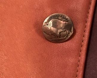 Vintage Scully Leatherware  Western Leather Jacket with Embroidered Design