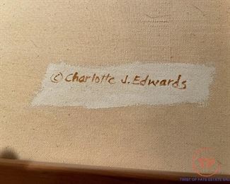 Original Oil on Canvas by CHARLOTTE J. EDWARDS (Ed Wards)