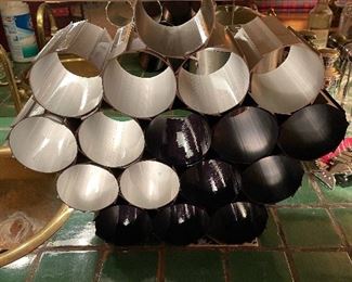 Sculptural Extruded Aluminum  Modernist Modular Wine Rack