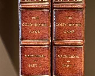 1828 Second Edition "The Gold-Headed Cane" Leather Bound 2 Part Book Set