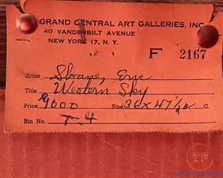 ERIC SLOANE "Western Sky" Original Oil On Masonite (49" x 37" Including Frame)