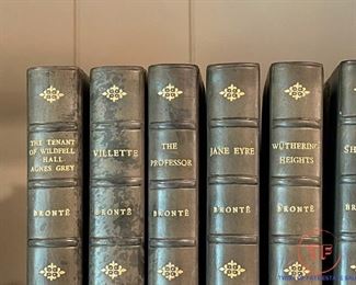 BRONTE SISTERS - c1920 6 Volume Half Leather Set - Robert Riviere & Son, London