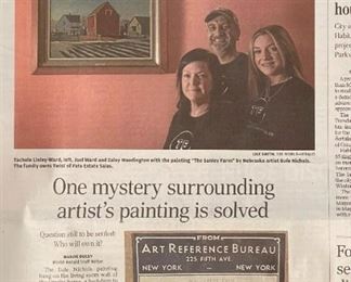 Omaha World Herald Story Regarding Dale Nichols Painting "The Sanley Farm"
