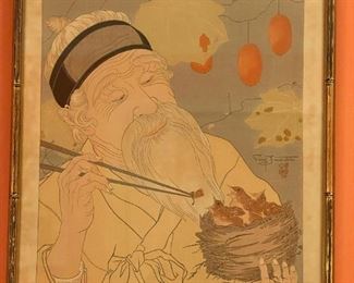 Woodblock Print by PAUL JACOULET