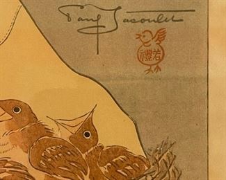 Woodblock Print by PAUL JACOULET