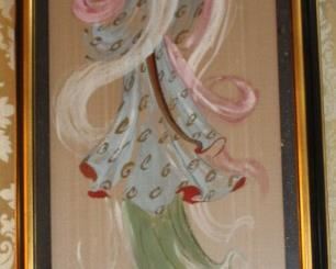 Ink and Water Colors Framed Asian Art
