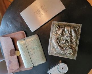 MCM Cigarette Holder, Metal Asian Box