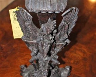 Carved Figurine with Birds from India