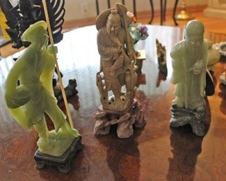  Stone Chinese Figure and Opaque Figurines