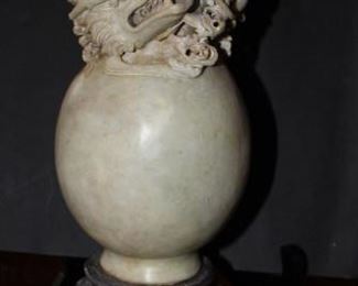 Ornate Vase with Dragon and Florals