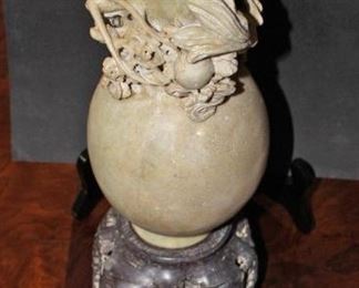 Reverse Of Vase with Floral and Fruit