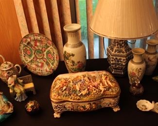 Capidamonte Covered Dish with Figurines