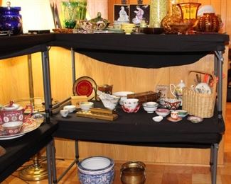 Vases, Cut Glass, Crystal, Rice Bowls, GlassBowls, Chop Sticks, Planters, Brass