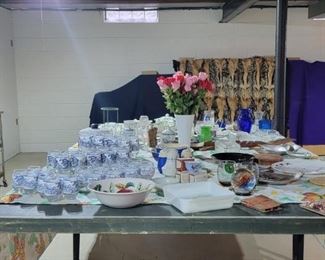 Ping Pong Table, Vases, Glassware, Bowls, Dishes, Decorator Items, China