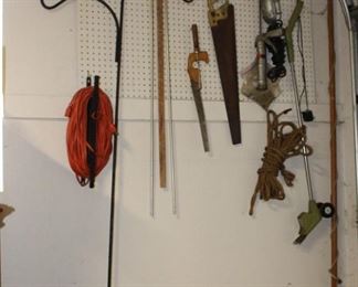 Shepherd Hook, Edger, Electric Cords, Hand Saws
