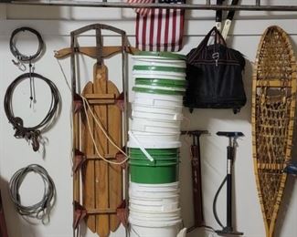 Sled, Ladder, Buckets, Planters, Rackets