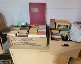 Record Cabinet and Books