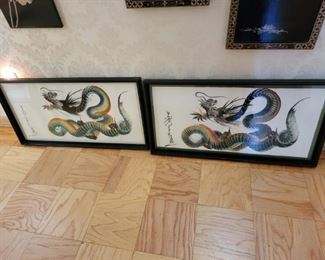 Dragon Prints in Frames