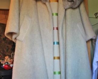 Vintage Coat with Fur Collar made in Paris