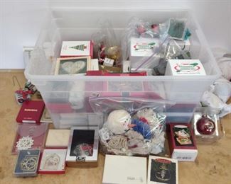 Bin Of Boxes Christmas Ornaments