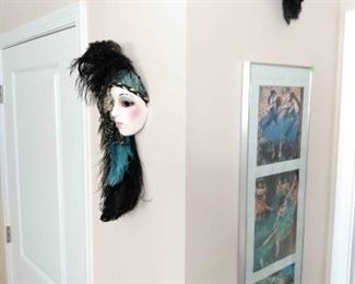 Ceramic Masks And A Ballet Print