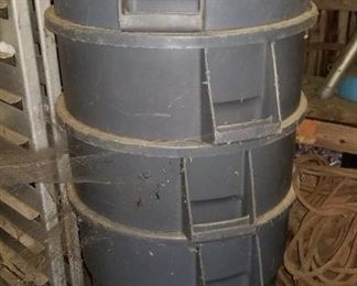 Four heavy duty trashcans sans lids.
$5 each