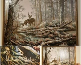Letterman deer painting