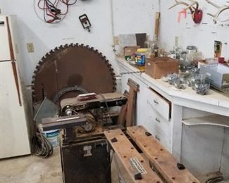 Two saw mill blades. $250 each
Two working garage refrigerators. 
2 workmates, $25 ea
Belt sander $200