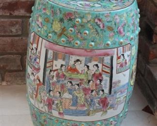 Oriental ceramic garden seat