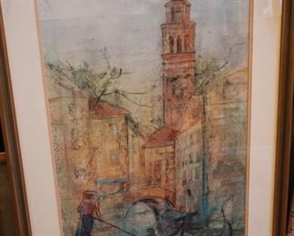 Edna Hibel "Canale in Venice" print