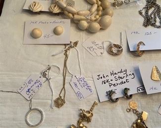 John Hardy, gold pieces, Judith Ripka, charm bracelet...
