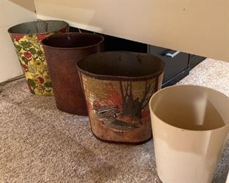 Vintage MCM Trash Cans