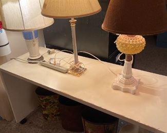 Lamps and Table
