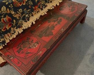 Antique Asian Wooden Bench Chair