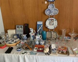 Cut glass, Lyons and Wayne County collectibles, other vintage gift type items.