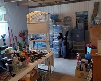 Better view of totes. Also, there is a microwave and microwave storage cabinet that we moved from inside house to display better. That's it and see you tomorrow!