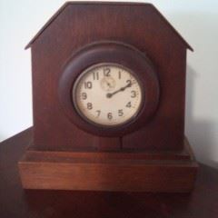 Antique Wood Mantle Clock