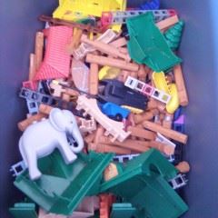 Tote of Lincoln Logs & More