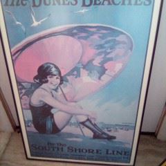 Framed Artwork The Dunes Beaches by the South Shore Line 36 x 24