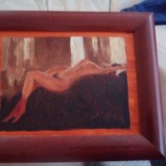  Bob's Nude Study Hand painted Canvas by Scott Walker 12 x 15