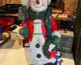 33 “ Fiber Optic Santa Snowman. 