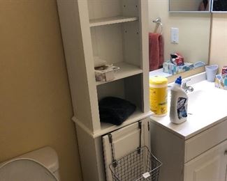 White bathroom cabinet