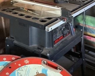 Table saw with vintage sleds