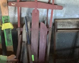 Old-school skis sleds and BB guns