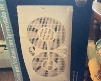 Window fan plus air conditioner