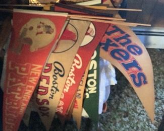 Old sports pennants