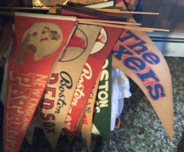 Old sports pennants 